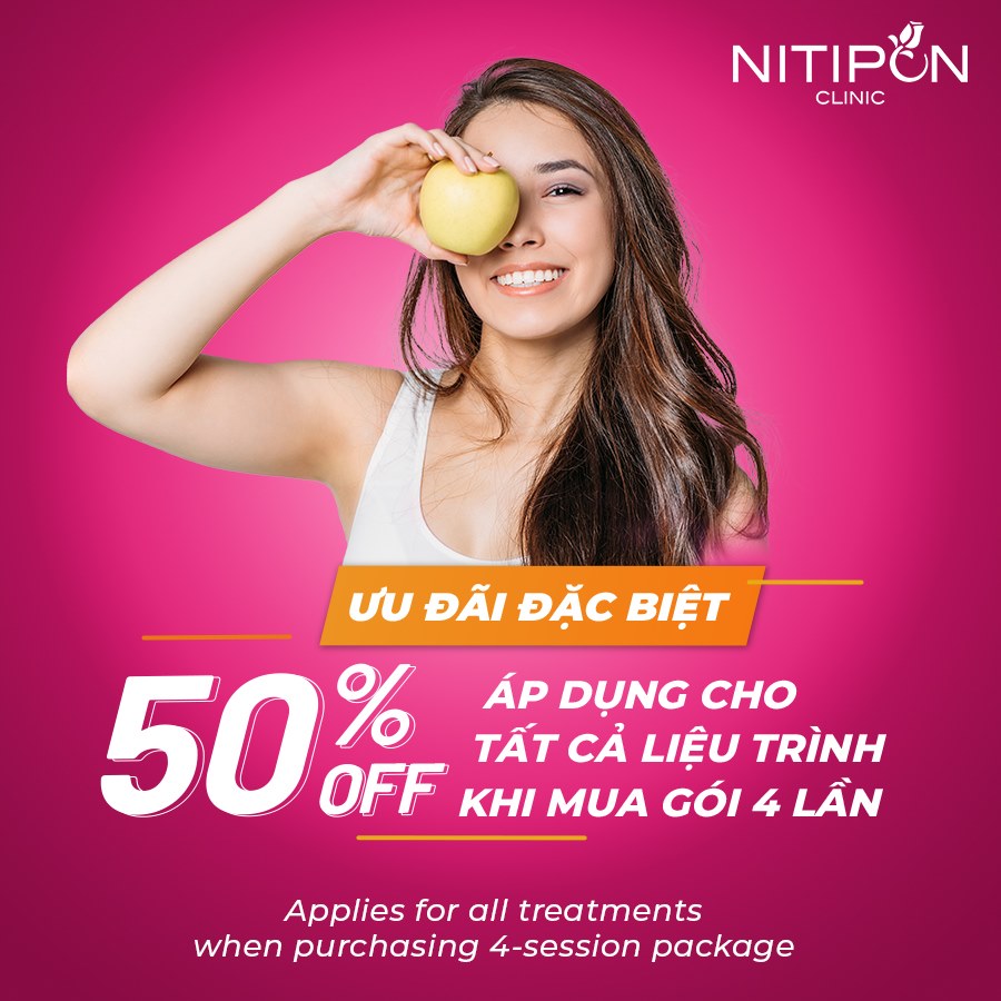 HAPPY REOPENING – 50% OFF ALL TREATMENTS WHEN PURCHASING 4-SESSION PACKAGE