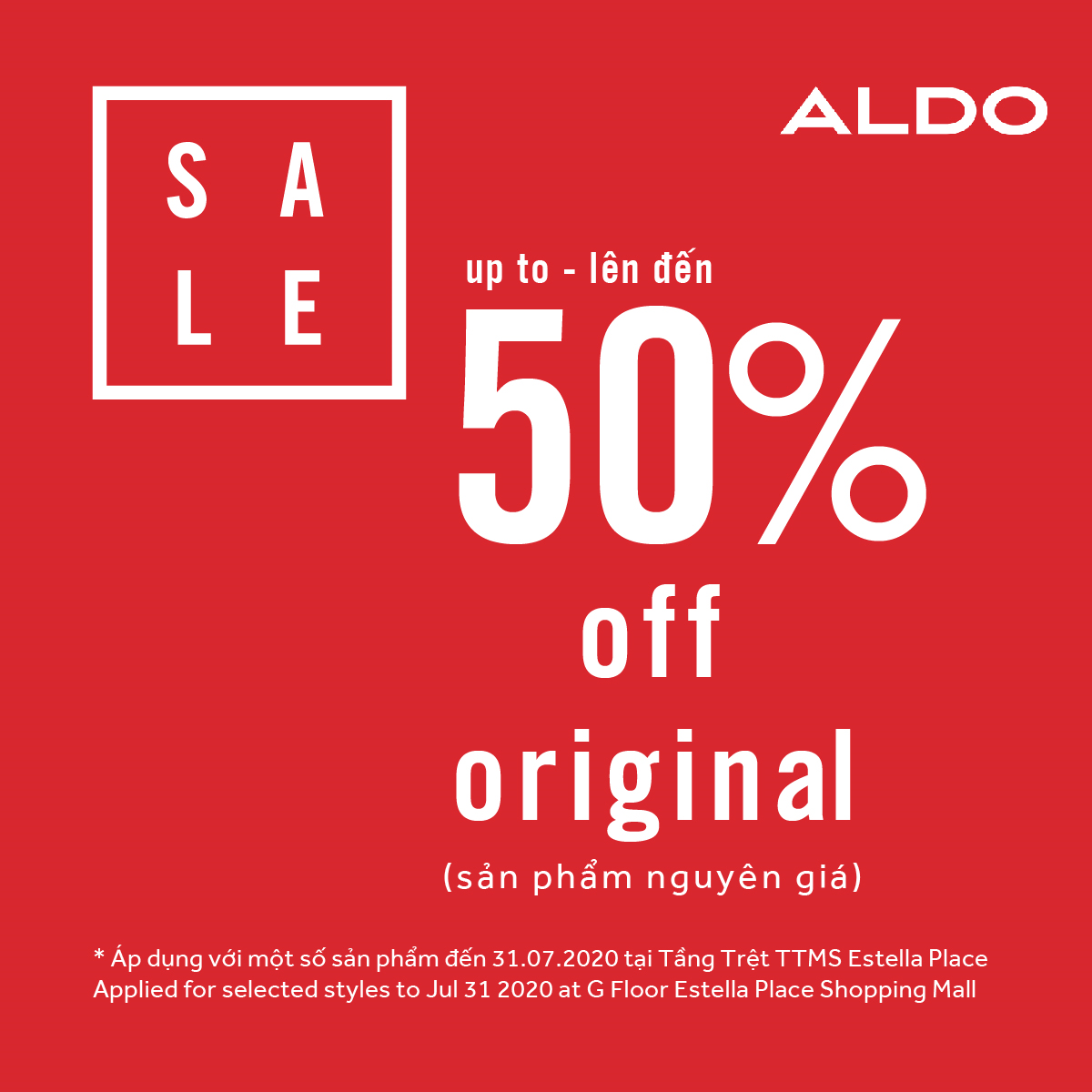 ALDO - END OF SEASON SALE UPTO 50%