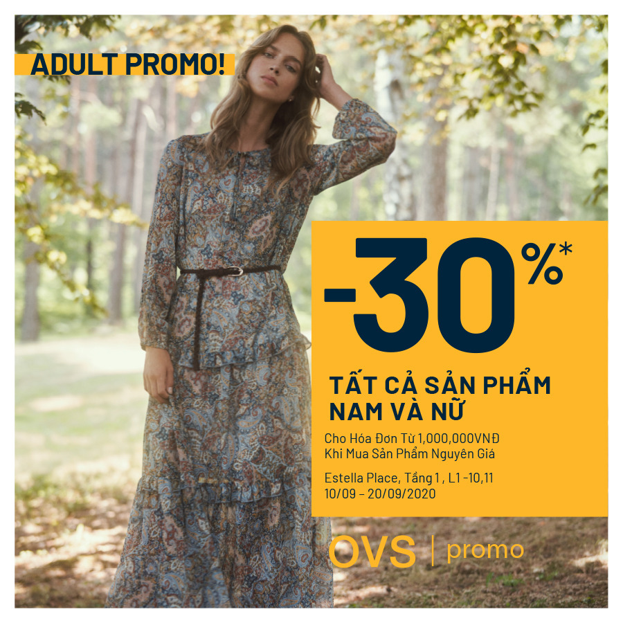 HELLO SEPTEMBER! OVS 30% OFF ALL ITEMS