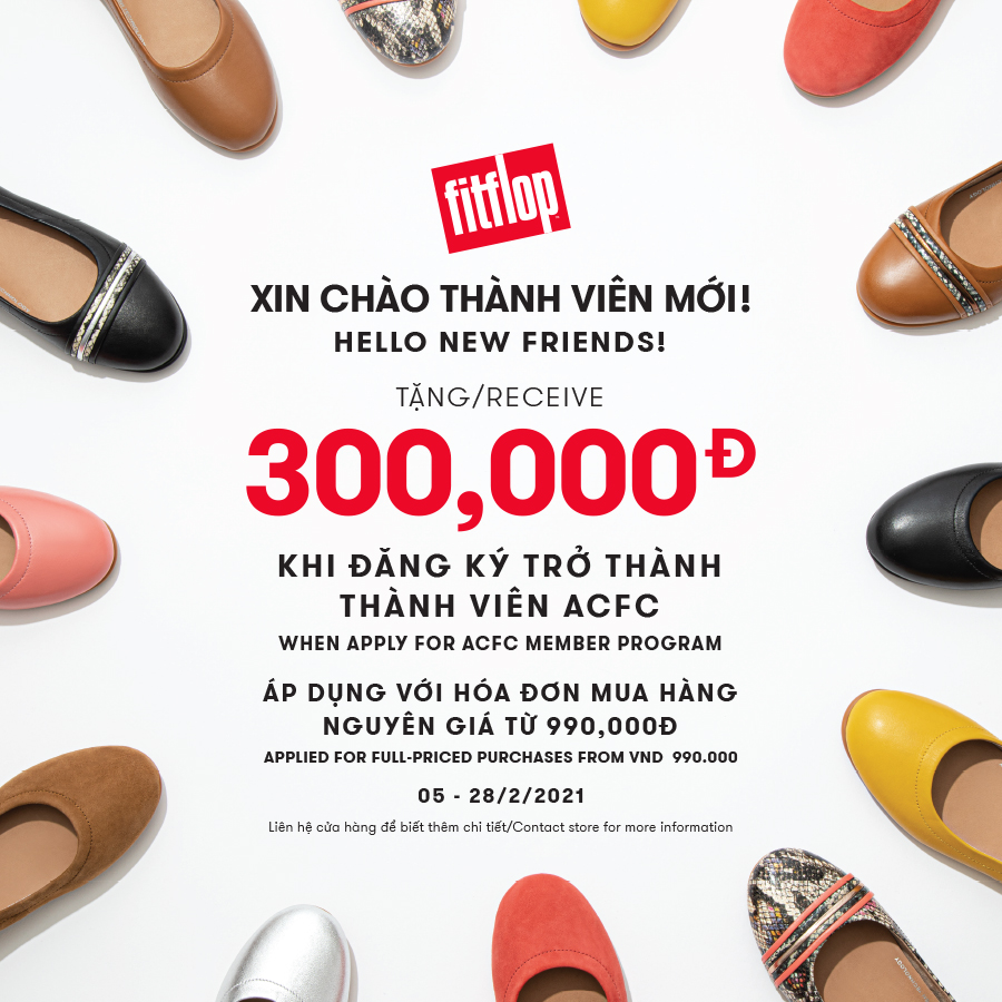 FITFLOP GIẢM NGAY 300K CHO KHÁCH HÀNG THÀNH VIÊN MỚI