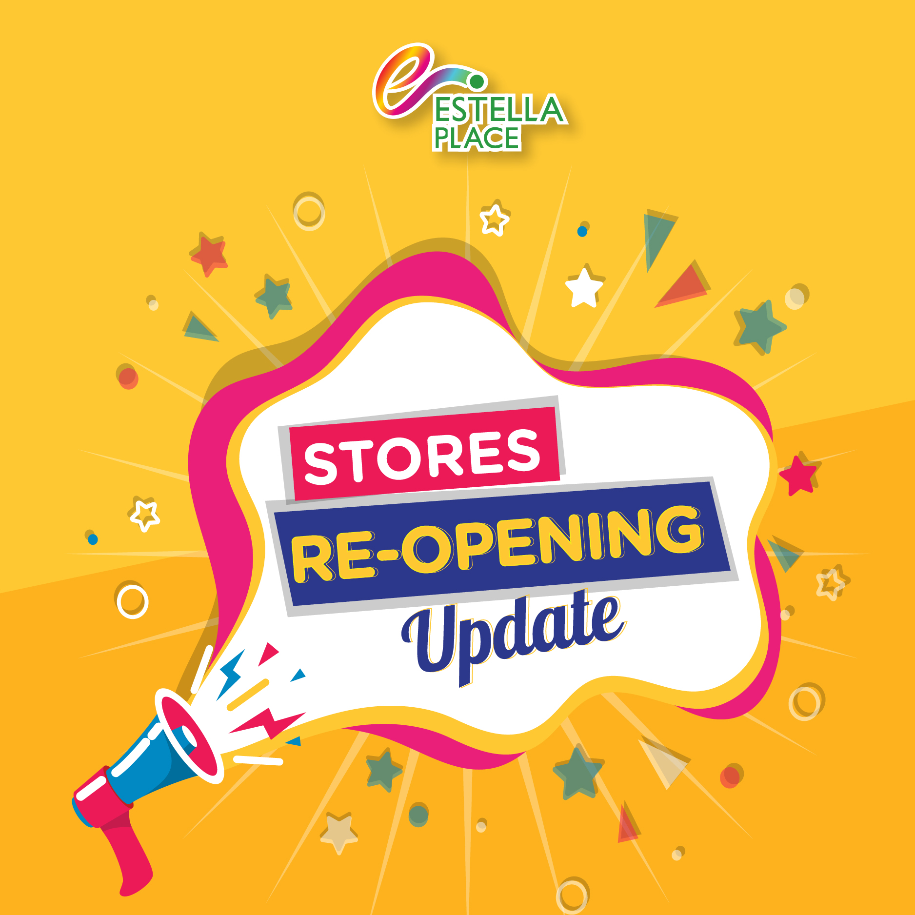 🥳 STORES RE-OPENING UPDATE 💯