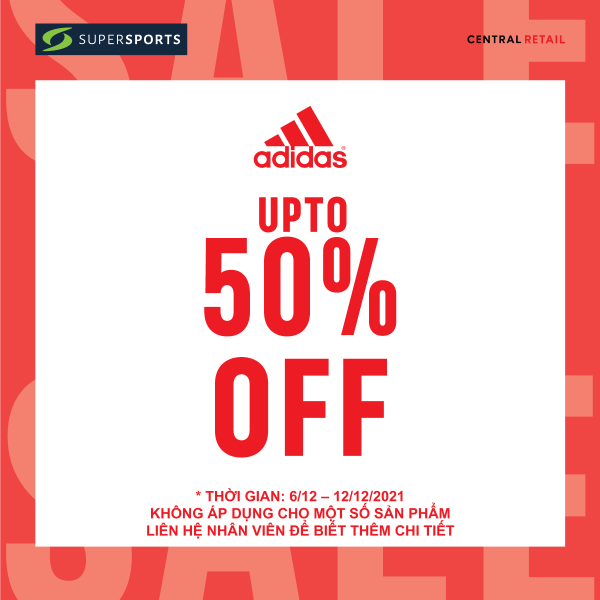 SUPERSPORTS MỞ TIỆC CHIÊU ĐÃI CÁC TÍN ĐỒ ADIDAS VỚI ƯU ĐÃI LÊN ĐẾN 50%