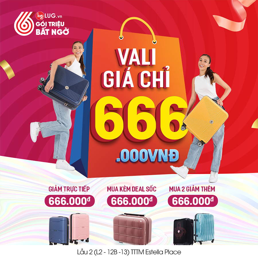 HAPPY LUG 6 YEARS OLD SHOCK REDUCTION 66,000 SUITCASES #666K 🎂🎂🎂