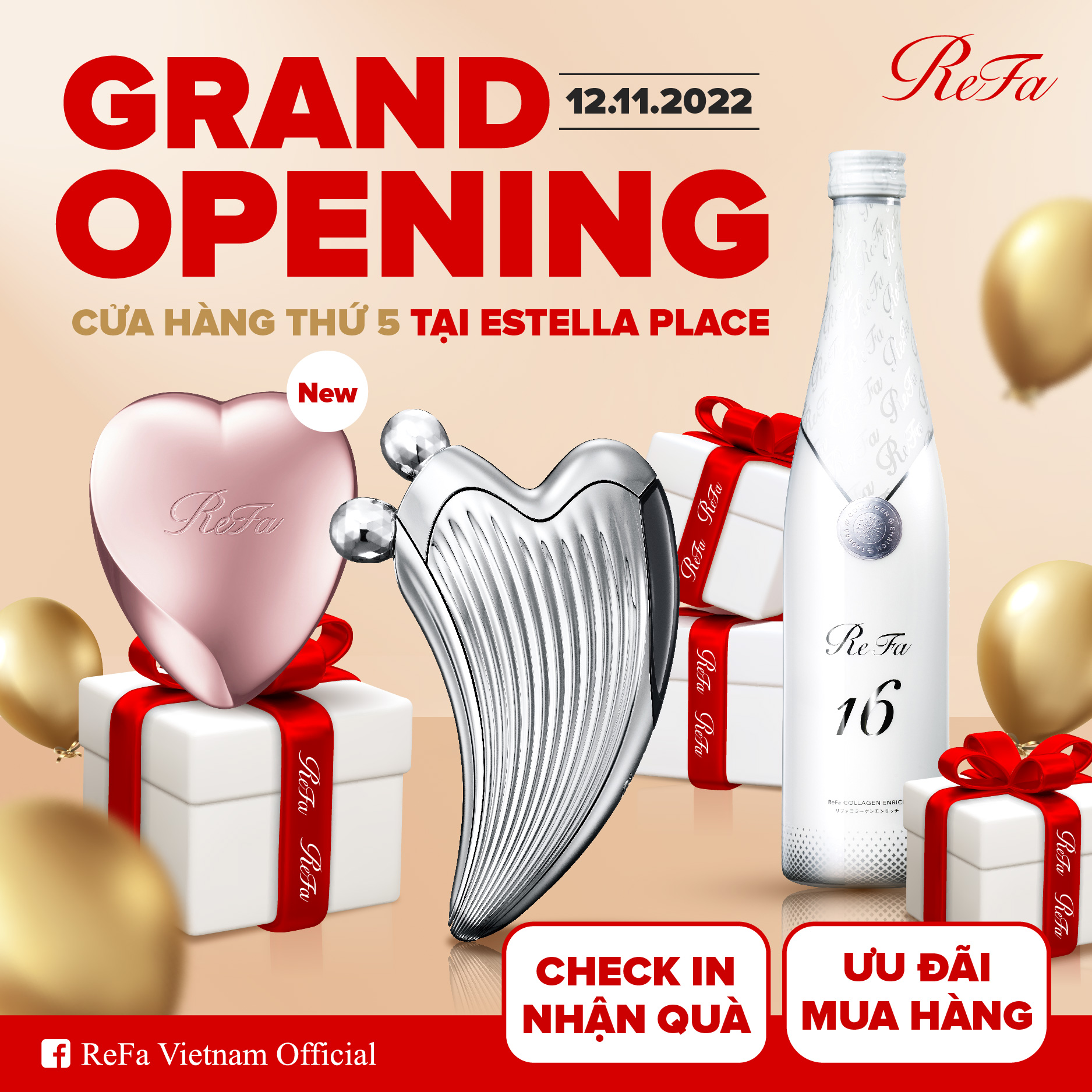 REFA SAYS "HELLO!" TO THU DUC CITY! CHECK-IN NOW TO RECEIVE ATTRACTIVE GIFTS!🎁🎁🎁