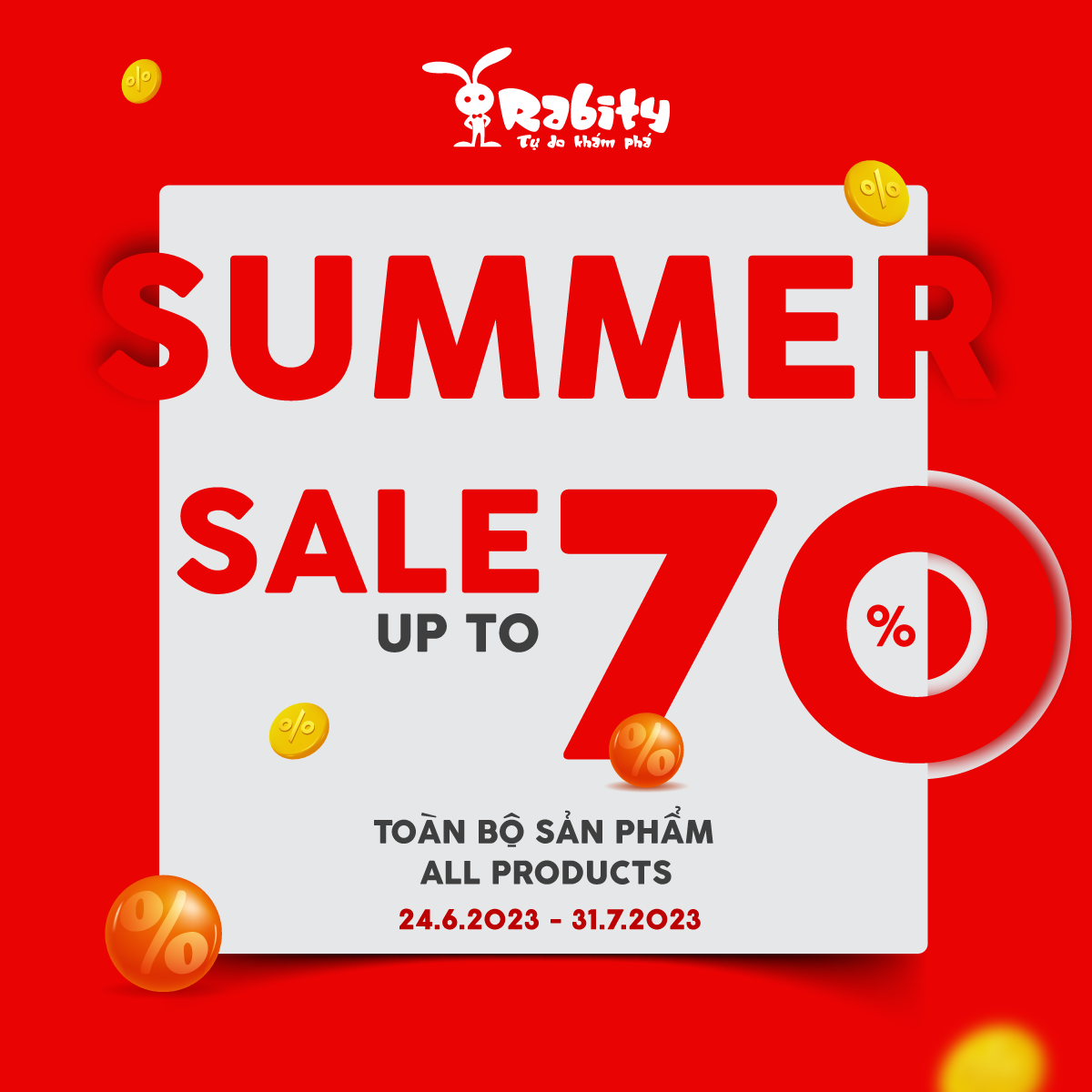 SUMMER SALE: UP TO 70% ALL PRODUCTS AT RABITY ESTELLA PLACE
