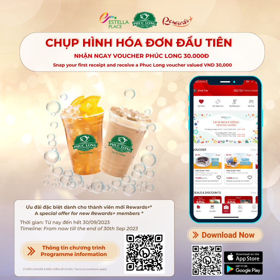 🔥PHUC LONG EXLUSIVE PROMOTION APPLIED FOR REWARDS+ MEMBER