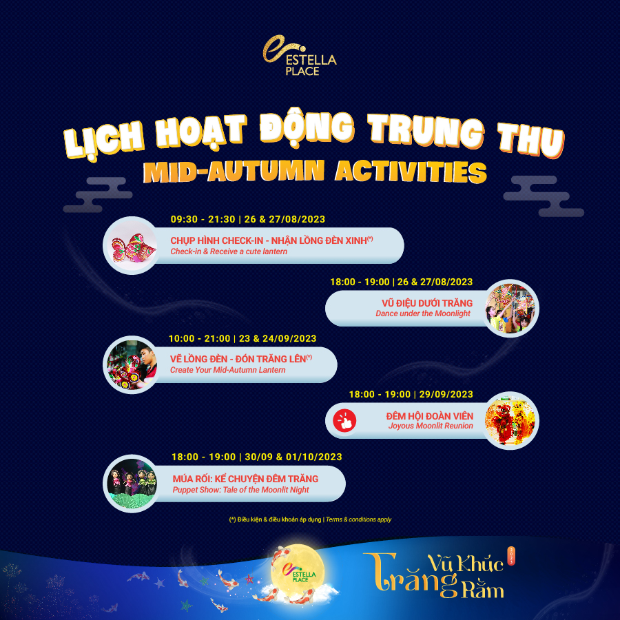 [Upcoming Mid-autumn Activities] 🥰CELEBRATE THE MOONLIT SEASON WITH JOY🥰