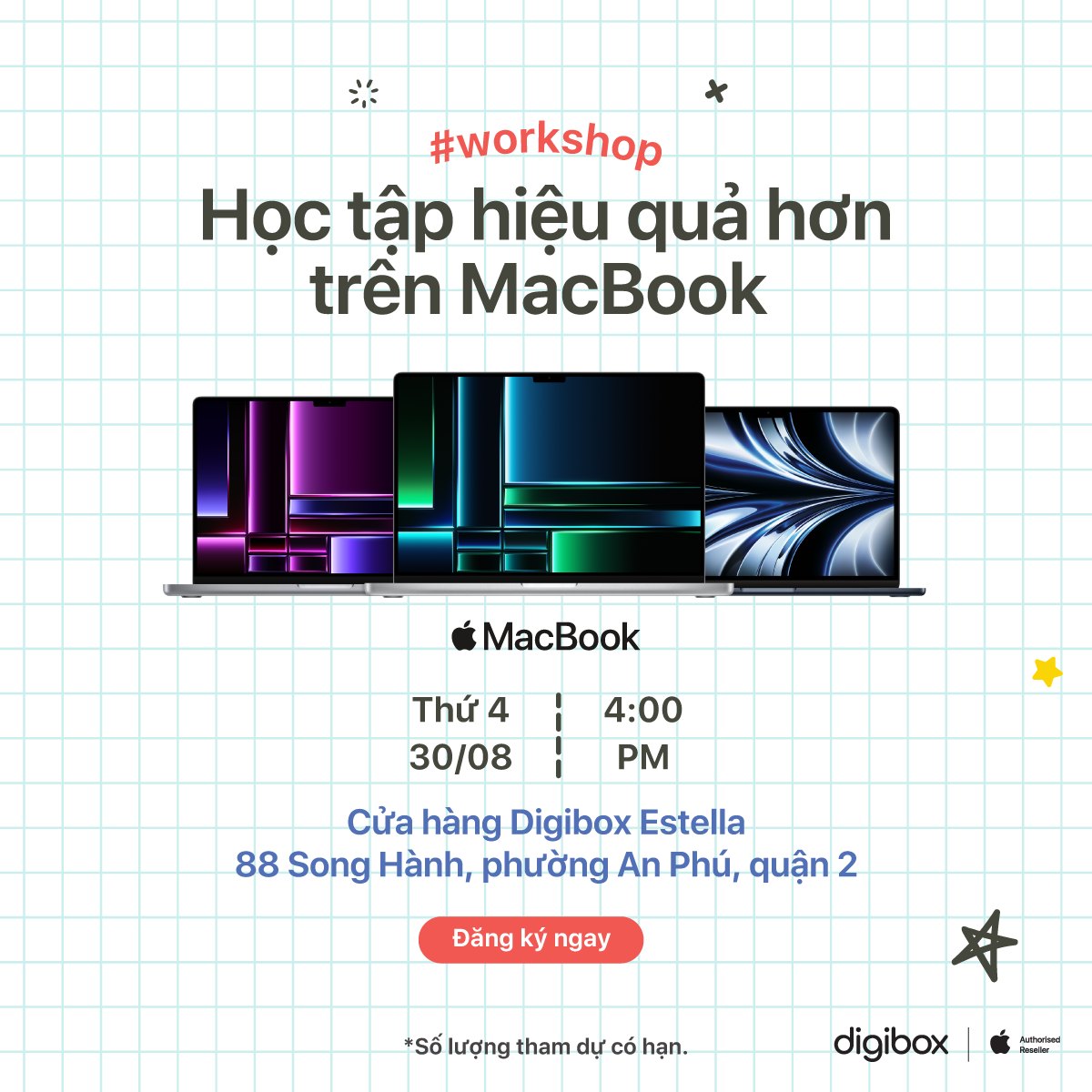 📣📣WORKSHOP: HỌC TẬP HIỆU QUẢ HƠN TRÊN MACBOOK   30.08.2023