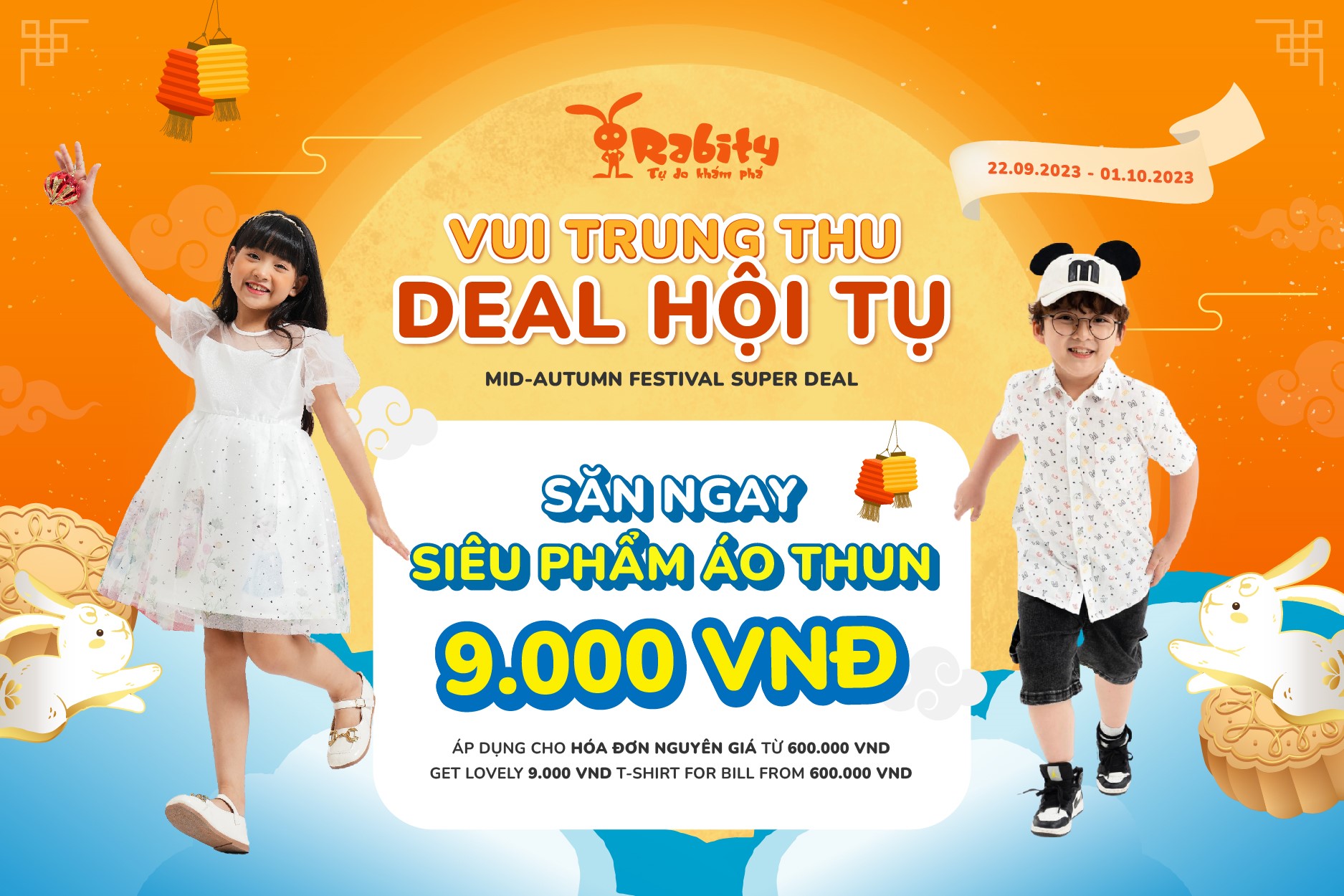 MID-AUTUMN FESTIVAL: GET LOVELY T-SHIRT AT ONLY 9.000 VND FOR YOUR KIDS
