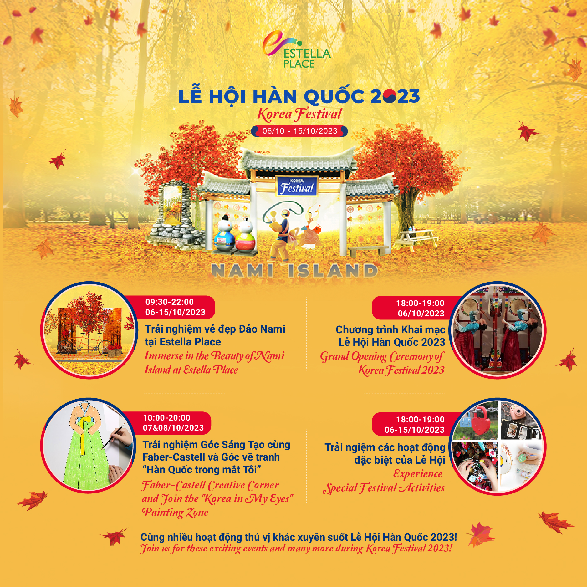 🍂KOREA FESTIVAL 2023 - SCHEDULE OF ACTIVITIES🍂