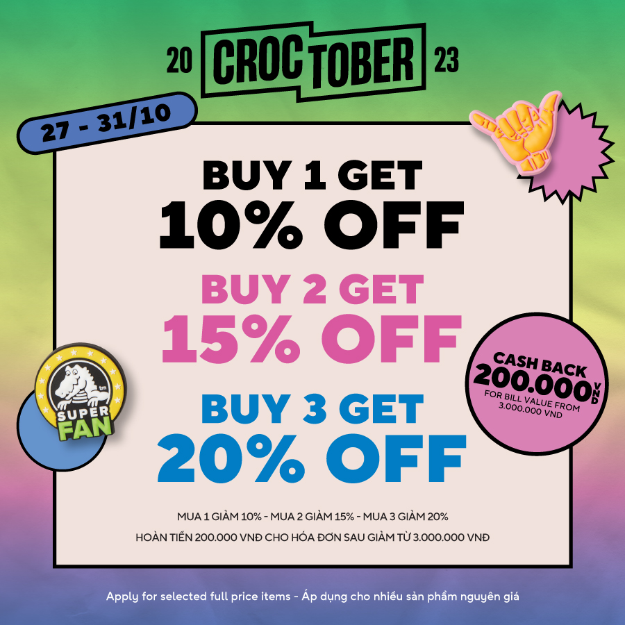 🎉ƯU ĐÃI LIÊN HOÀN CROCTOBER🌷