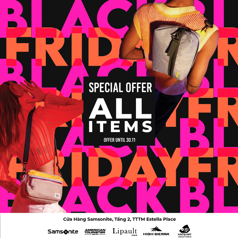 💥BIG BANG - 𝐁𝐋𝐀𝐂𝐊 𝐅𝐑𝐈𝐃𝐀𝐘 SALE OFF ALL ITEMS AT HOUSE OF SAMSONITE STORE