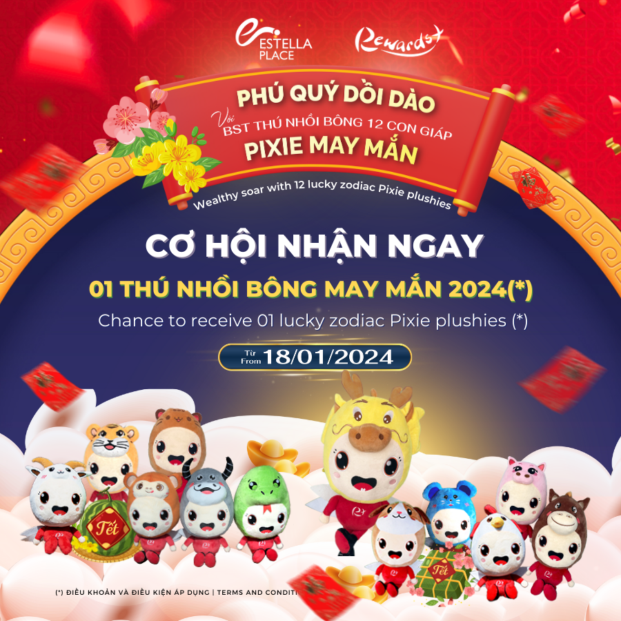 WEALHTY SOAR with 12 LUCKY ZODIAC PIXIE PLUSHIES