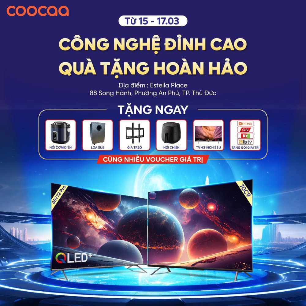 Trải nghiệm sự kiện "CÔNG NGHỆ ĐỈNH CAO - QUÀ TẶNG HOÀN HẢO" của nhà COOCAA