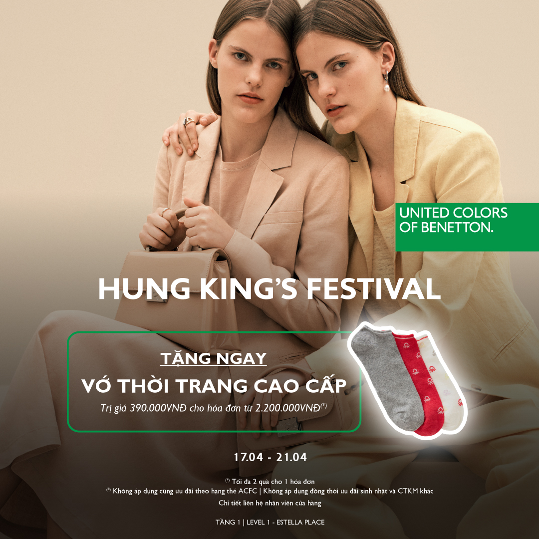𝗨𝗡𝗜𝗧𝗘𝗗 𝗖𝗢𝗟𝗢𝗥𝗦 𝗢𝗙 𝗕𝗘𝗡𝗘𝗧𝗧𝗢𝗡 - HUNG KING’S FESTIVAL, GIFTING FASHION SOCKS WORTH 390K