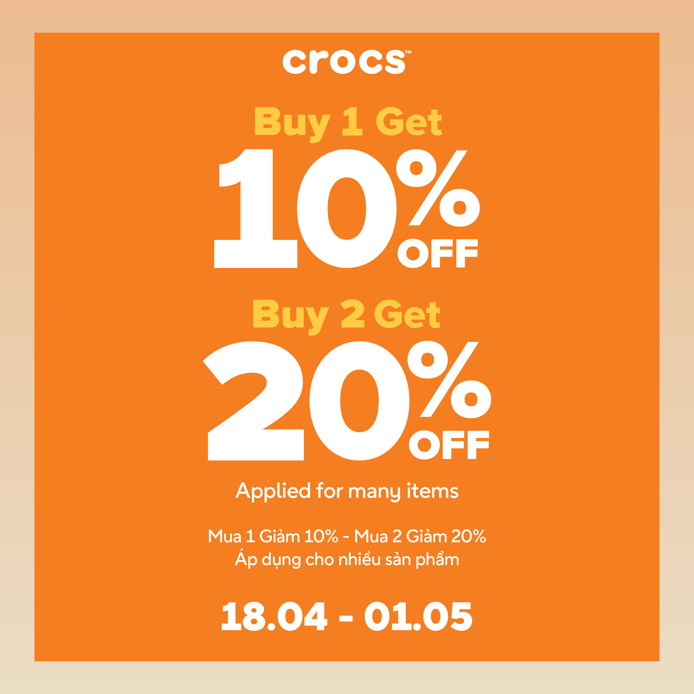 🌟🌈CROCS SPECIAL PROMOTION - CELEBRATING BIG HOLIDAY🌈🌟