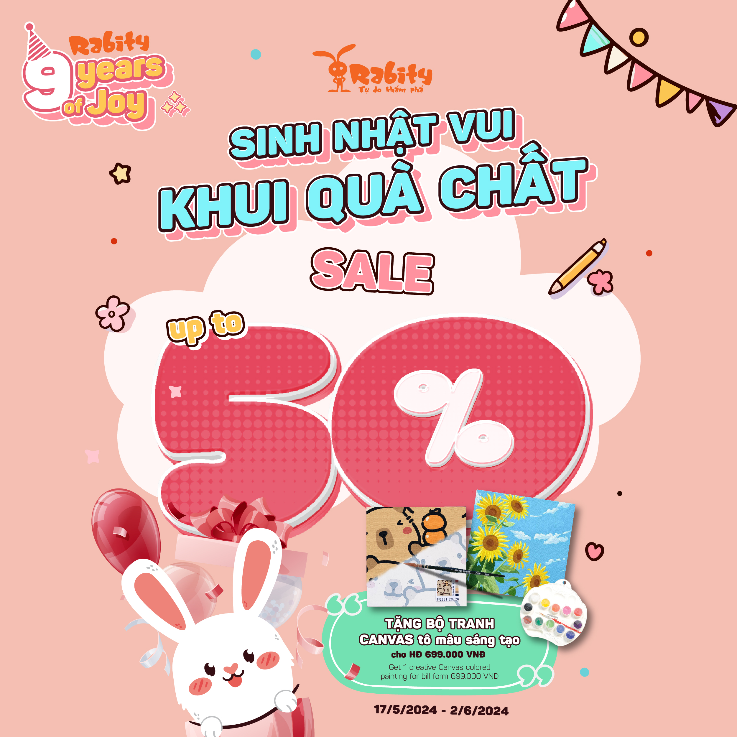 SINH NHẬT VUI - KHUI QUÀ CHẤT, MỪNG THỎ LÊN 9!
