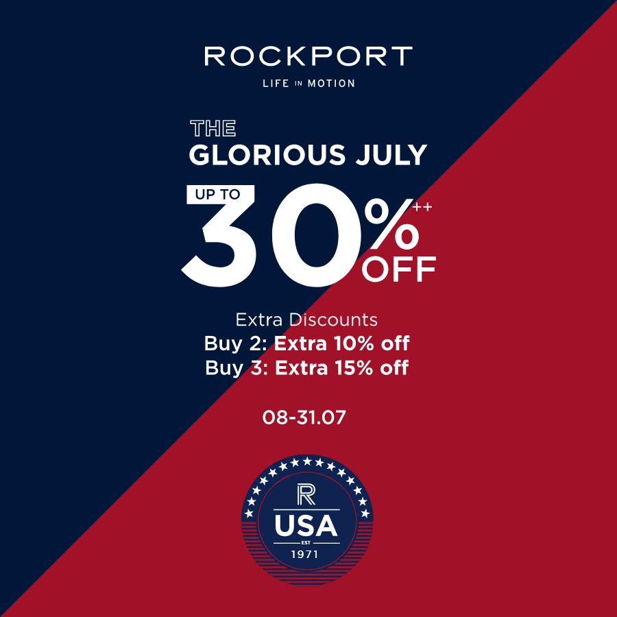 ROCKPORT THE GLORIOUS JULY - OFFER UP TO 30% OFF