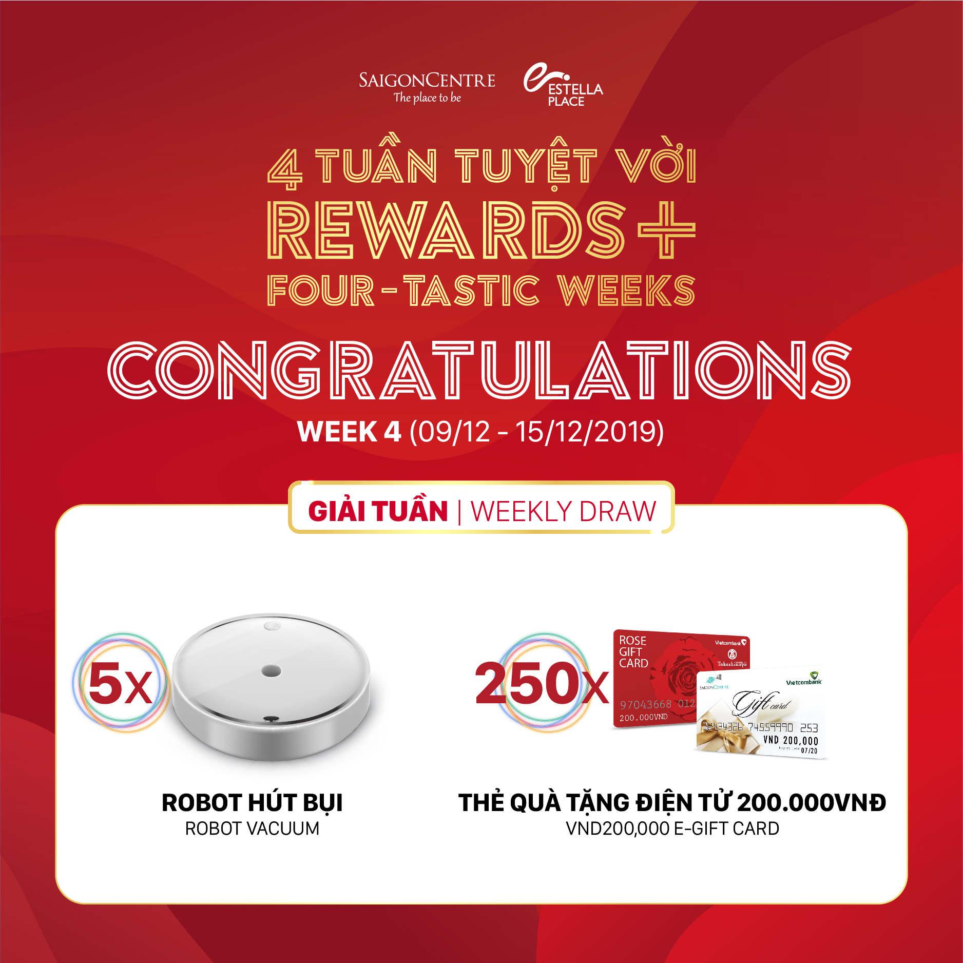 📣 REWARDS+ FOUR-TASTIC PROMOTION – WEEK 4 WINNERS