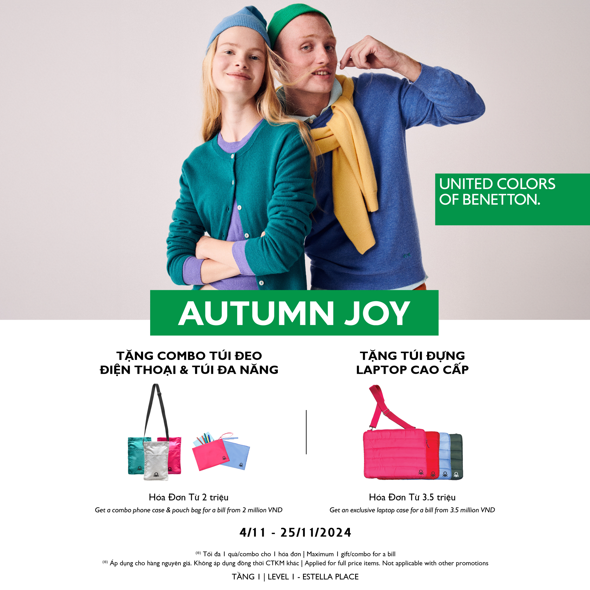 💥𝗨𝗡𝗜𝗧𝗘𝗗 𝗖𝗢𝗟𝗢𝗥𝗦 𝗢𝗙 𝗕𝗘𝗡𝗘𝗧𝗧𝗢𝗡 - AUTUMN JOY - Special gifts from United Colors of Benetton!