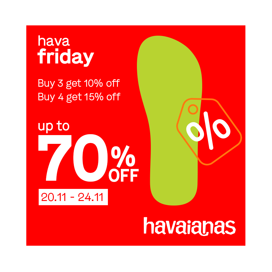 🥳BLACK FRIDAY EXPLODES WITH DEALS! HAVAIANAS TREATS A SERIES OF TOP PRODUCTS WITH THE BEST PRICE 🥳