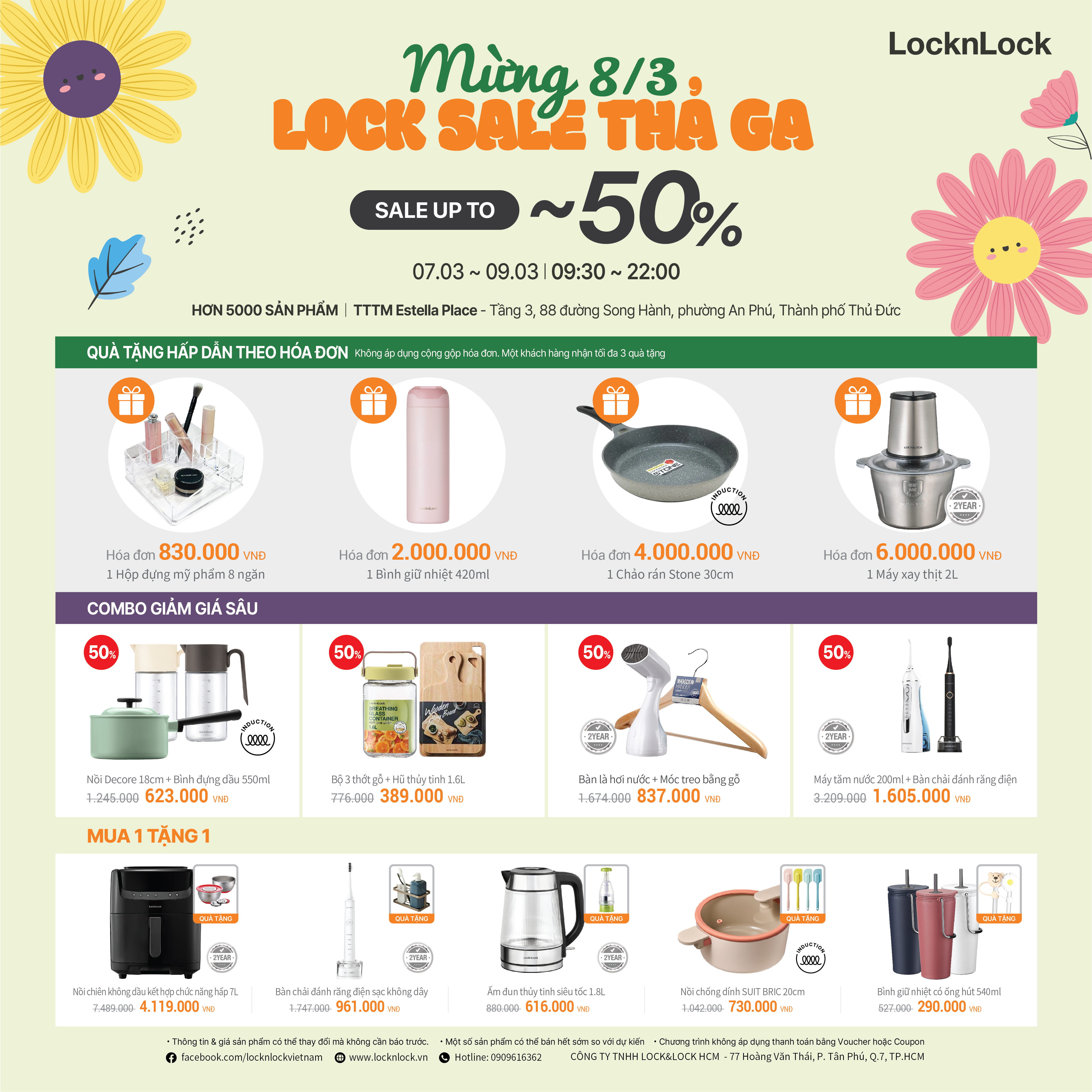 LocknLock x Estella Place - MỪNG 08/03, LOCK SALE THẢ GA