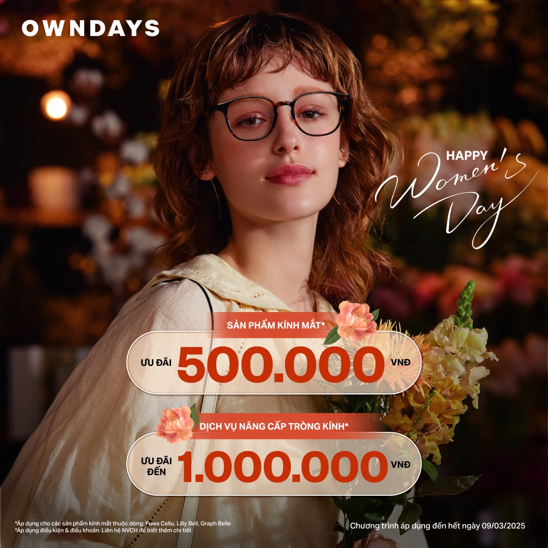 ✨ OWNDAYS JAPANESE EYEWEAR - GET 500,000 VND OFF ON EYEWEAR – FIND THE PERFECT GIFT FOR YOUR BELOVED WOMEN. ✨