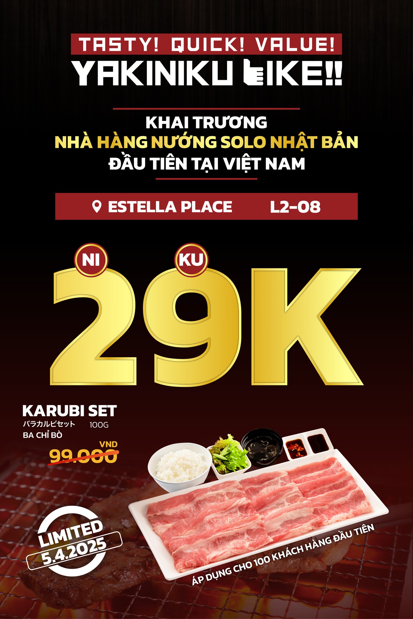 HAJIMEMASHITE! YAKINIKU LIKE KHAI TRƯƠNG CHI NHÁNH MỚI TẠI TTTM ESTELLA PLACE!