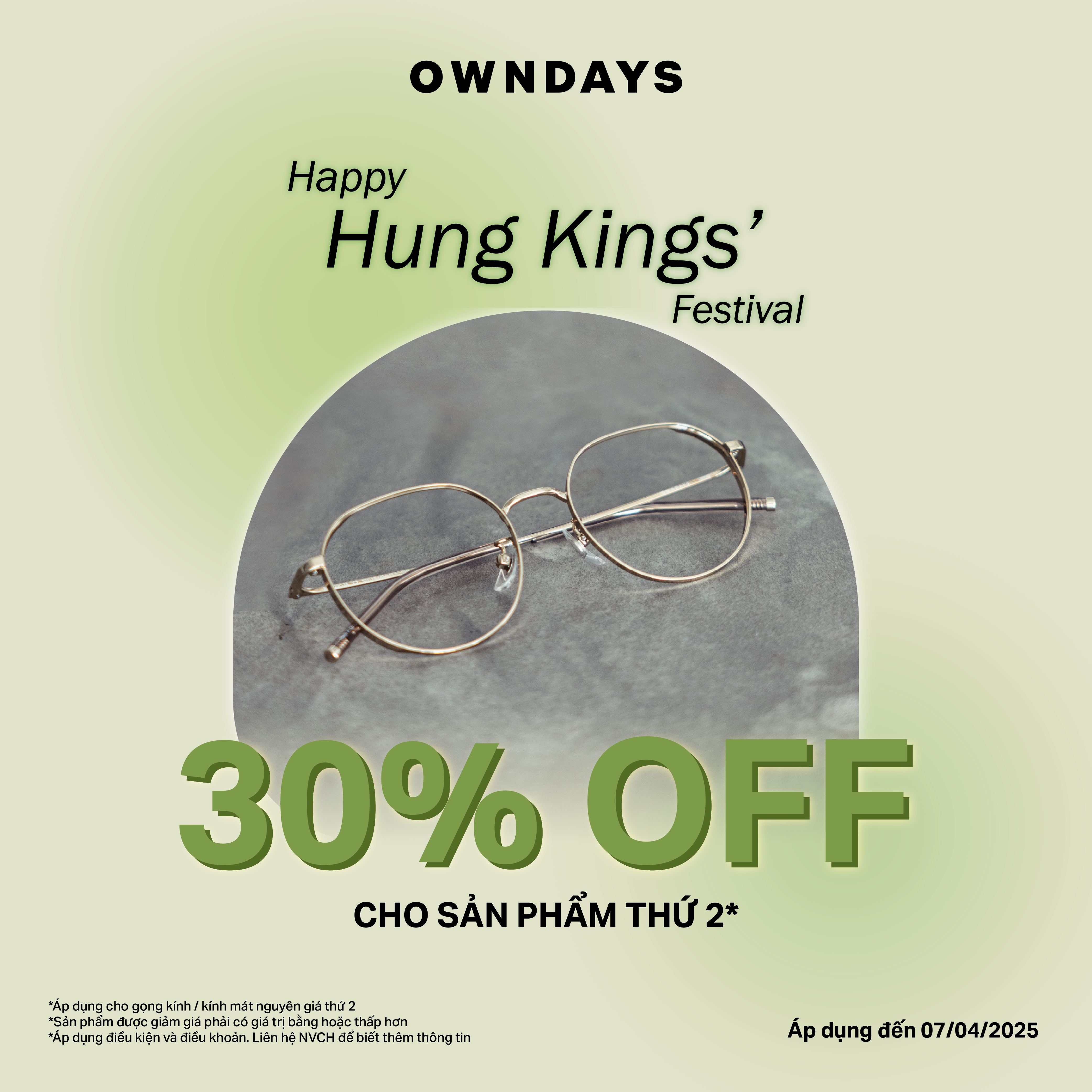 OWNDAYS JAPANESE EYEWEAR - HAPPY HUNG KINGS' FESTIVAL - ELEVATE YOUR STYLE & ENJOY 30% OFF!