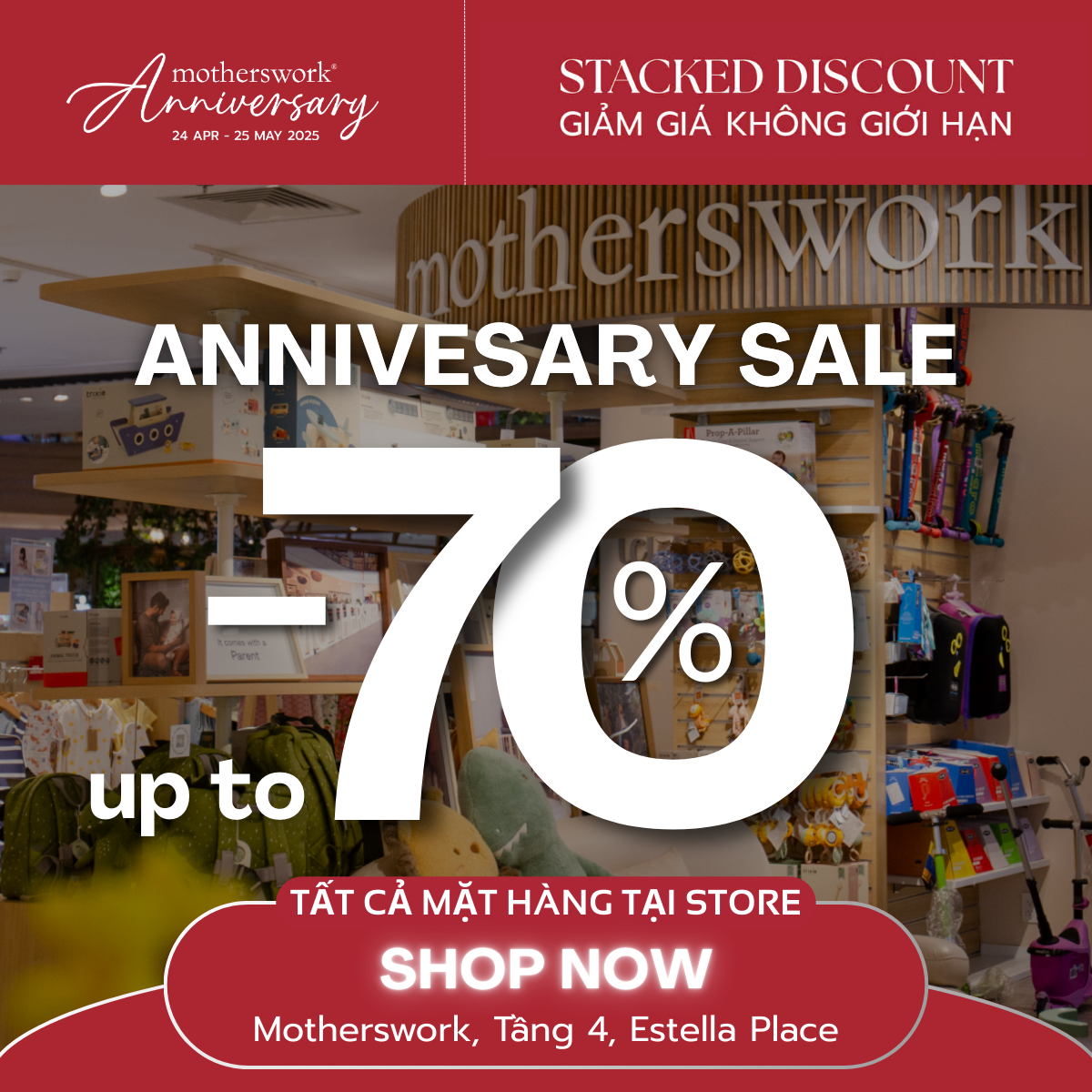 BIG ANNIVERSARY DEALS AT MOTHERSWORK