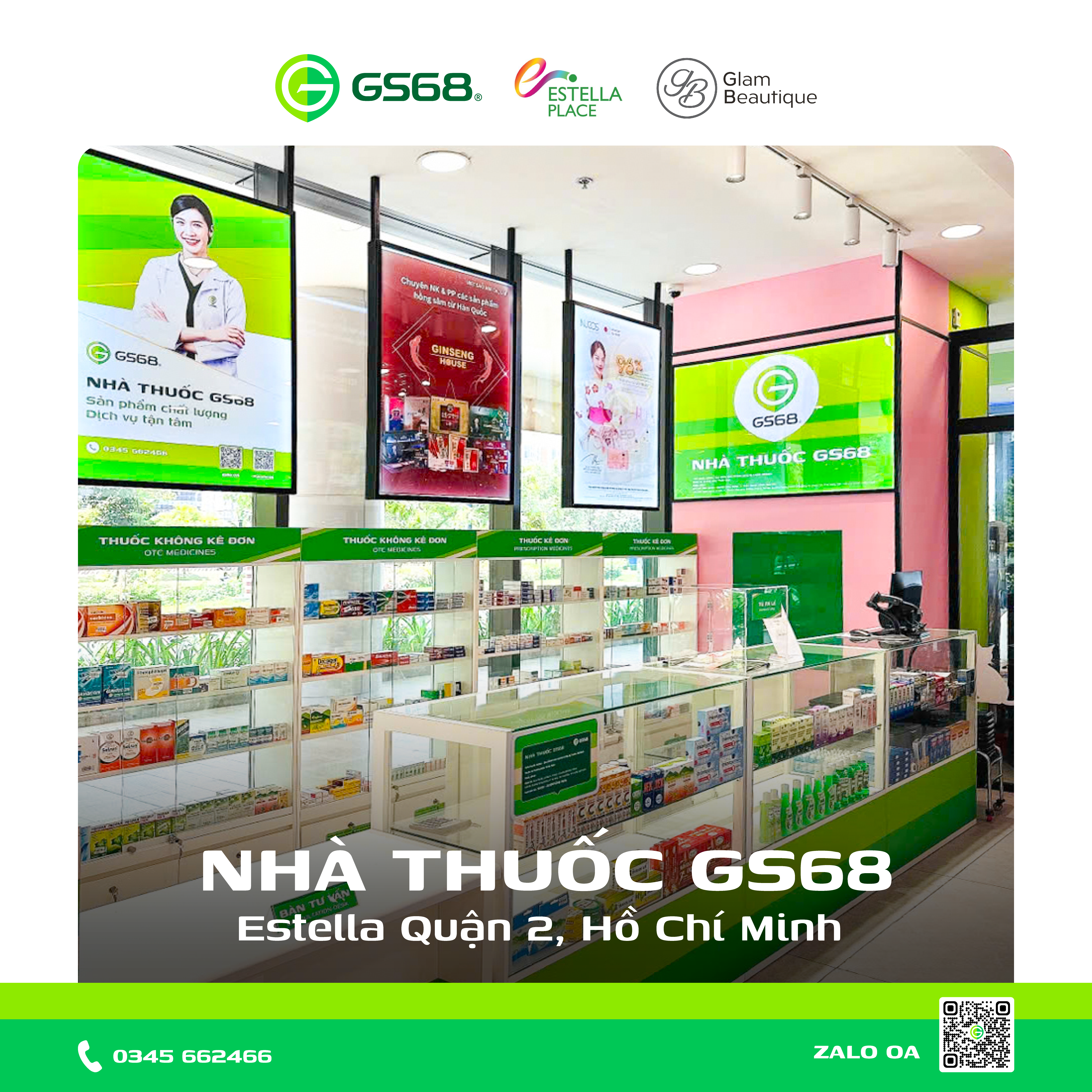 🌿NHÀ THUỐC GS68 - ĐÃ CÓ MẶT TẠI GLAM BEAUTIQUE ESTELLA PLACE 🌿