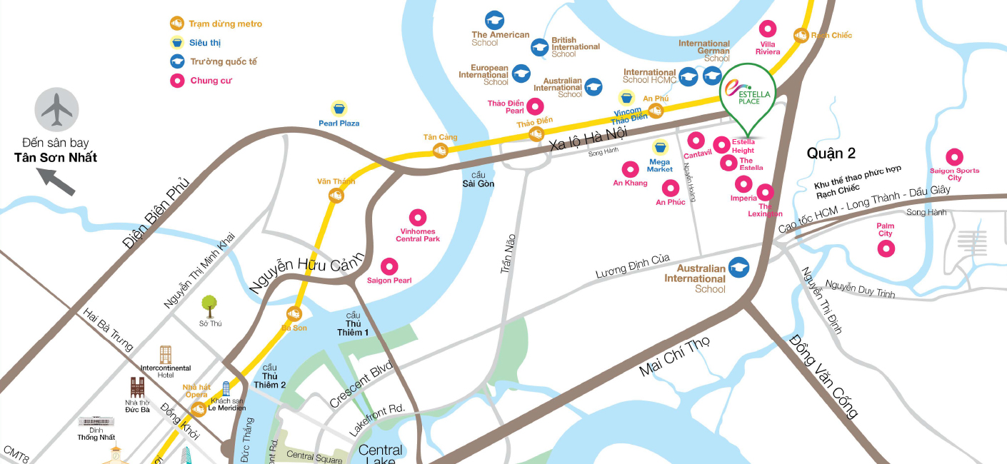 Short walking distance to <strong>Estella Place</strong> via bus routes <strong>6, 30, 52, 60-3, 60-4, 104</strong>